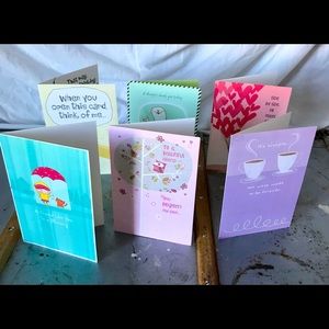 Six (6) Friendship cards. By Carlton Cards. With envelopes.